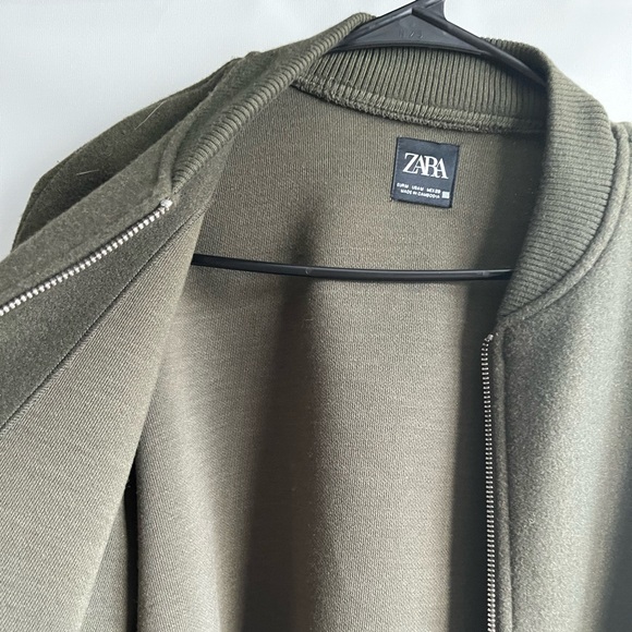 Zara vintage Classic olive  Green bomber jacket medium - Picture 5 of 8